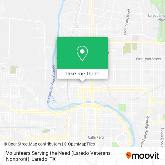 Mapa de Volunteers Serving the Need (Laredo Veterans' Nonprofit)