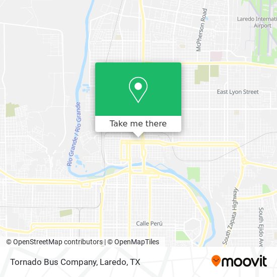 Mapa de Tornado Bus Company