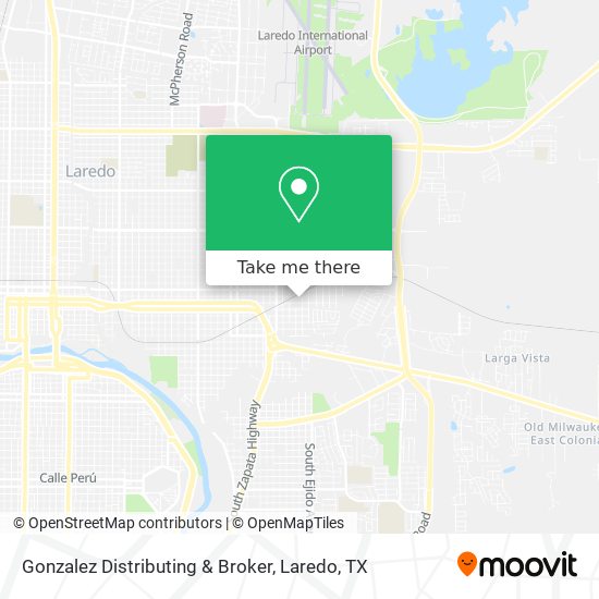 Gonzalez Distributing & Broker map