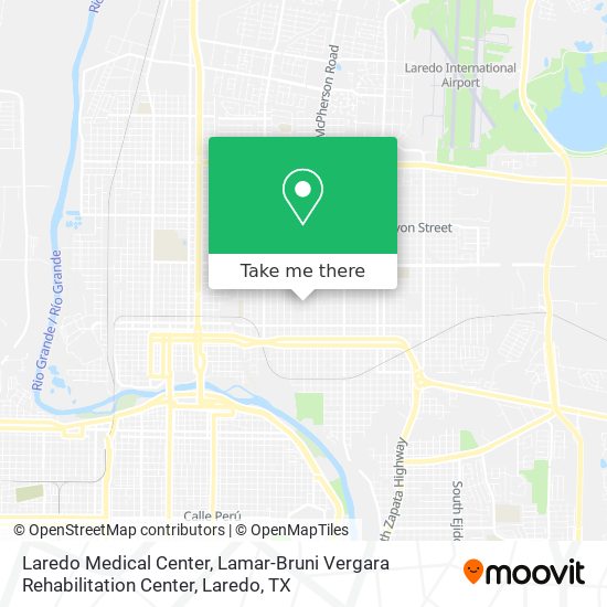 Mapa de Laredo Medical Center, Lamar-Bruni Vergara Rehabilitation Center