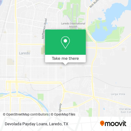 Devolada Payday Loans map