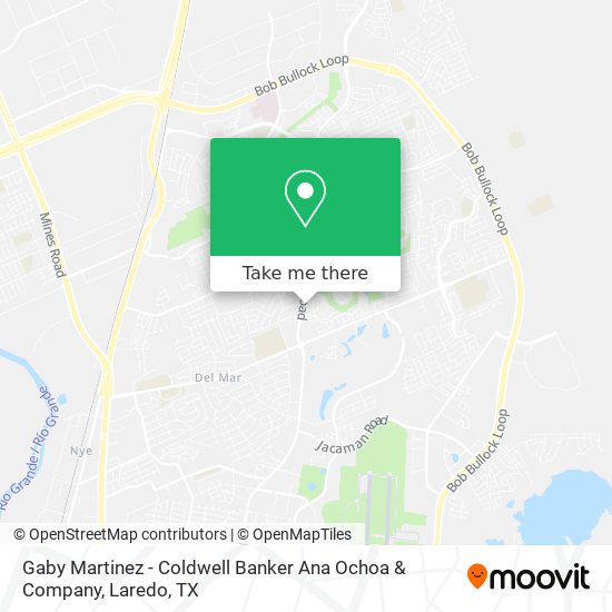 Mapa de Gaby Martinez - Coldwell Banker Ana Ochoa & Company