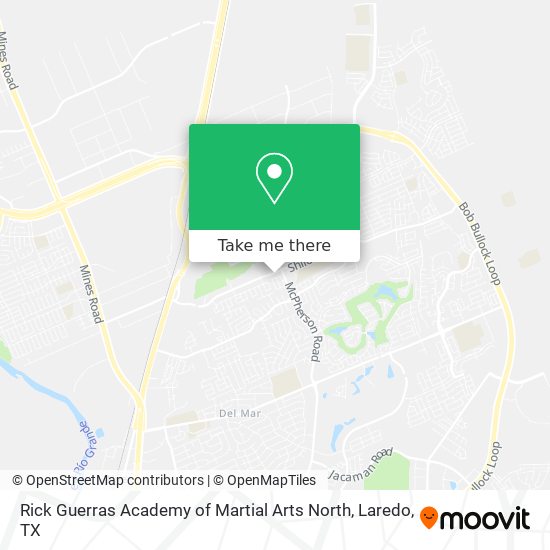 Mapa de Rick Guerras Academy of Martial Arts North