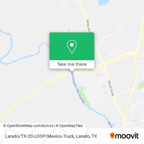 Laredo/TX-20-LOOP/Mexico-Truck map