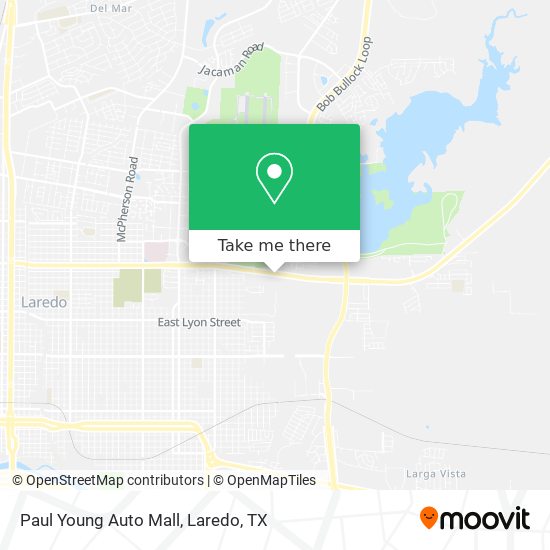 Paul Young Auto Mall map