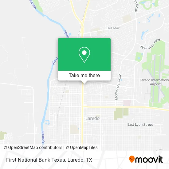First National Bank Texas map