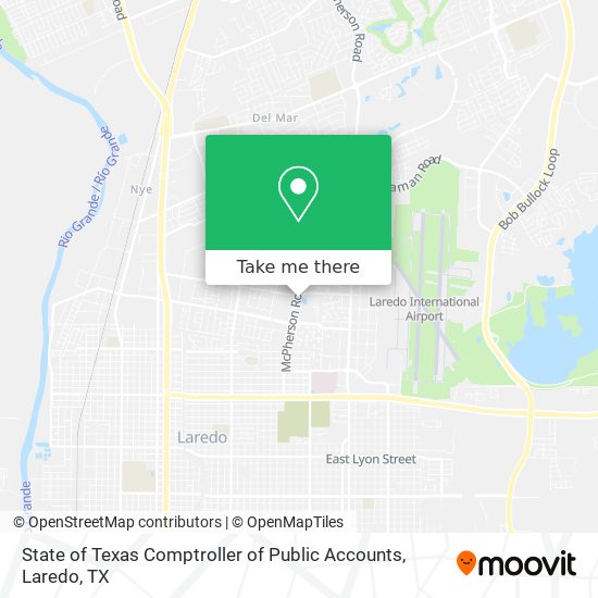 State of Texas Comptroller of Public Accounts map