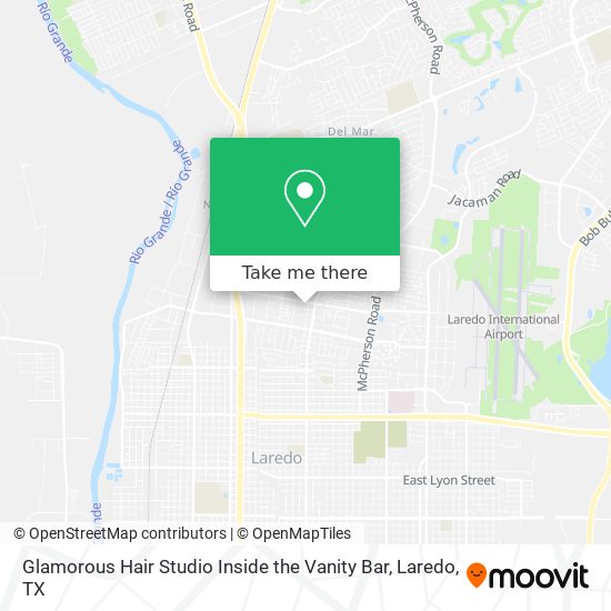 Glamorous Hair Studio Inside the Vanity Bar map