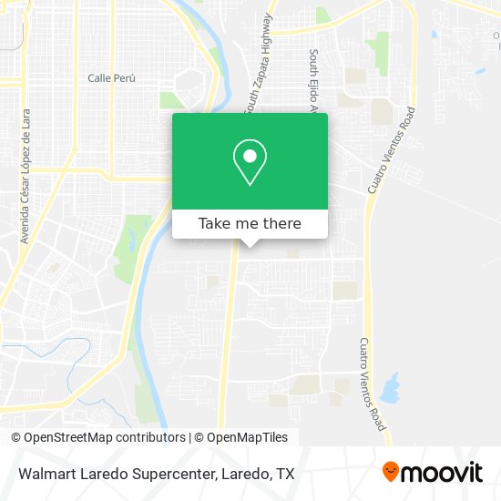 Walmart Laredo Supercenter map