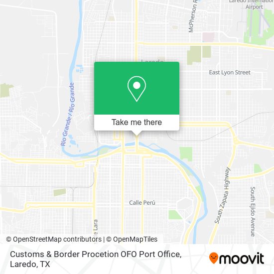 Customs & Border Procetion OFO Port Office map