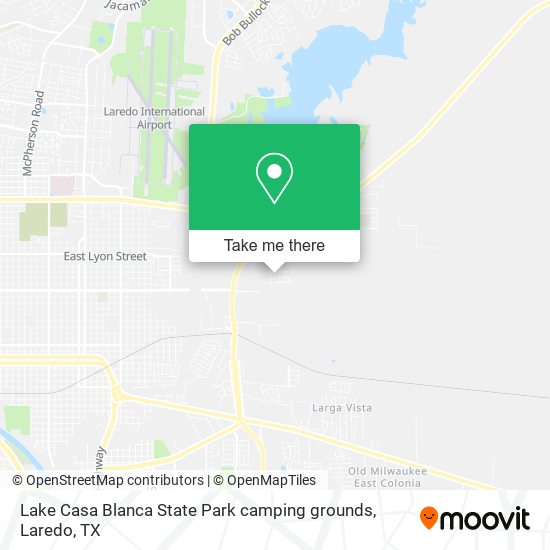 Lake Casa Blanca State Park camping grounds map