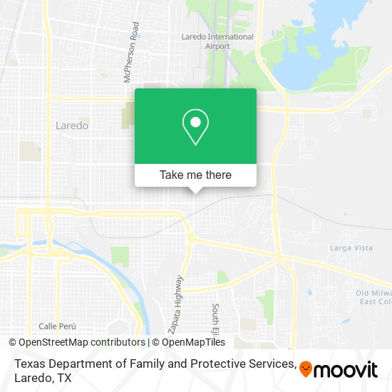 Texas Department of Family and Protective Services map