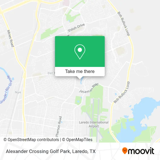 Alexander Crossing Golf Park map