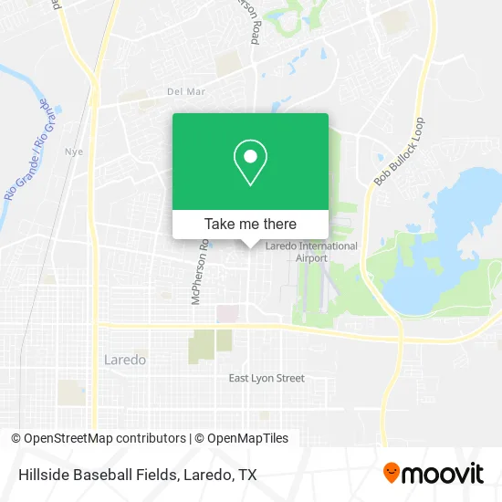 Hillside Baseball Fields map