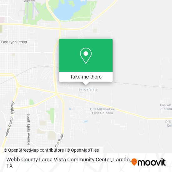 Webb County Larga Vista Community Center map