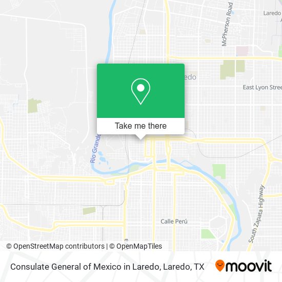 Consulate General of Mexico in Laredo map