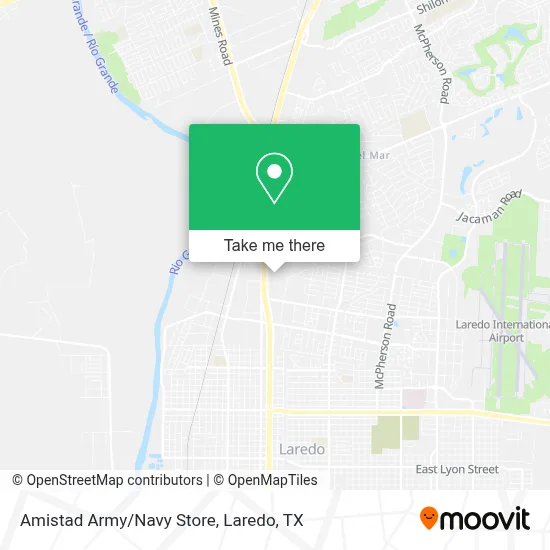 Amistad Army/Navy Store map