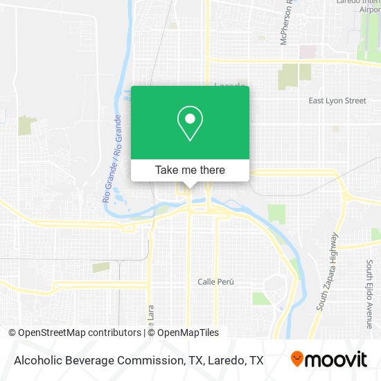 Mapa de Alcoholic Beverage Commission, TX