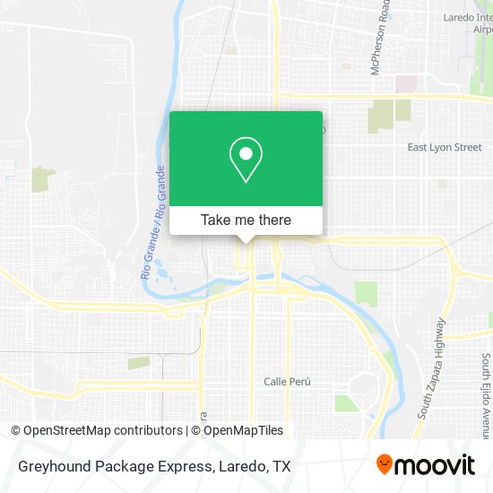 Greyhound Package Express map