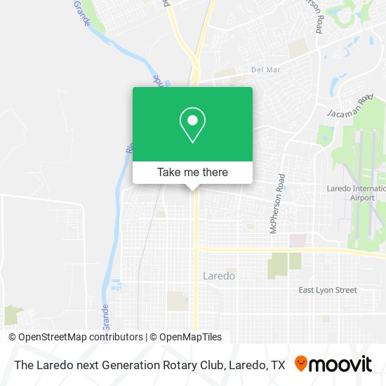 The Laredo next Generation Rotary Club map