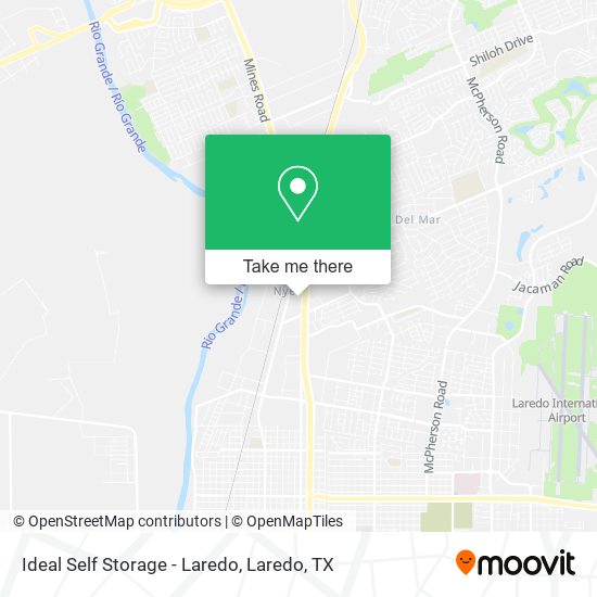 Ideal Self Storage - Laredo map