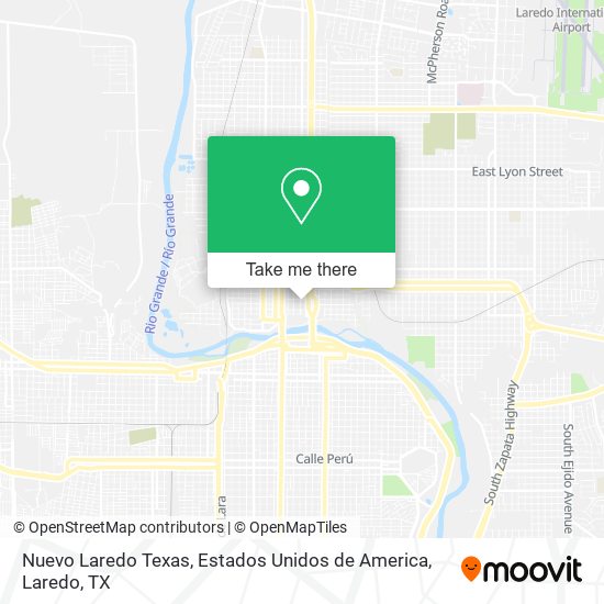 Nuevo Laredo Texas, Estados Unidos de America map