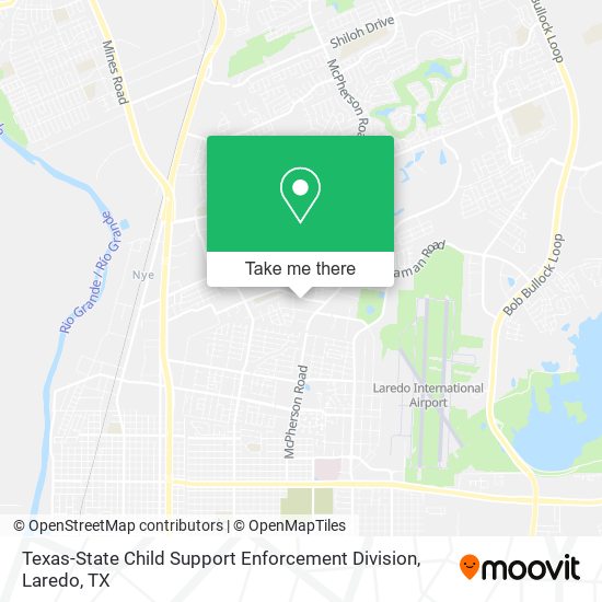 Mapa de Texas-State Child Support Enforcement Division