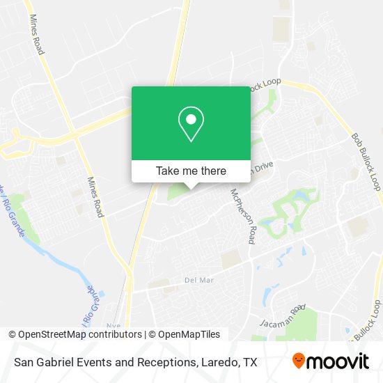 San Gabriel Events and Receptions map