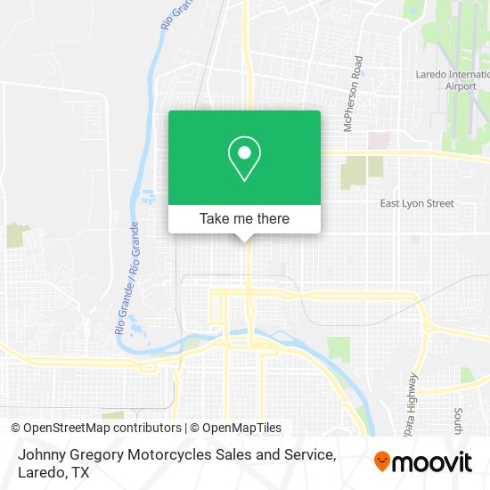 Johnny Gregory Motorcycles Sales and Service map