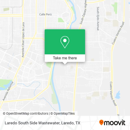 Laredo South Side Wastewater map