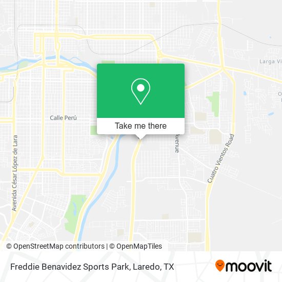 Freddie Benavidez Sports Park map