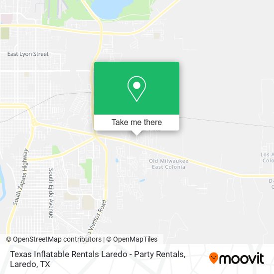 Mapa de Texas Inflatable Rentals Laredo - Party Rentals