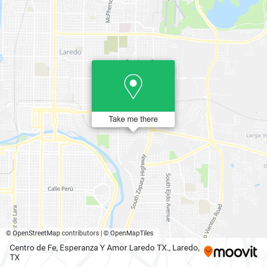 Centro de Fe, Esperanza Y Amor Laredo TX. map