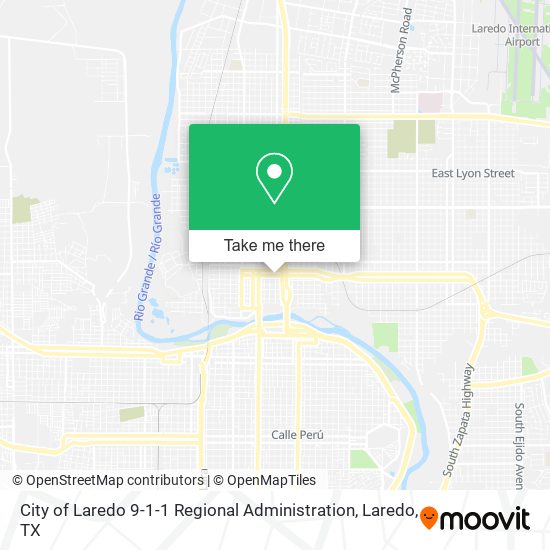City of Laredo 9-1-1 Regional Administration map