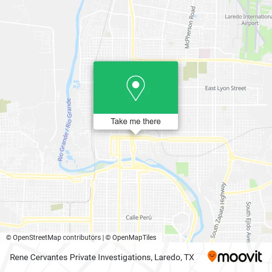 Rene Cervantes Private Investigations map