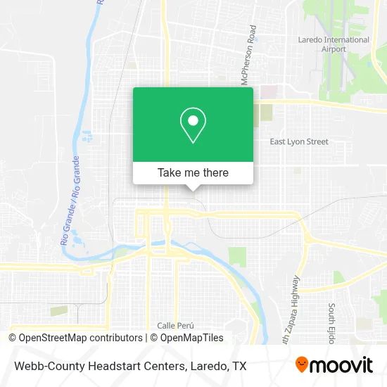 Webb-County Headstart Centers map