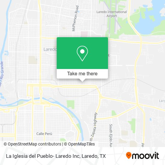 Mapa de La Iglesia del Pueblo- Laredo Inc