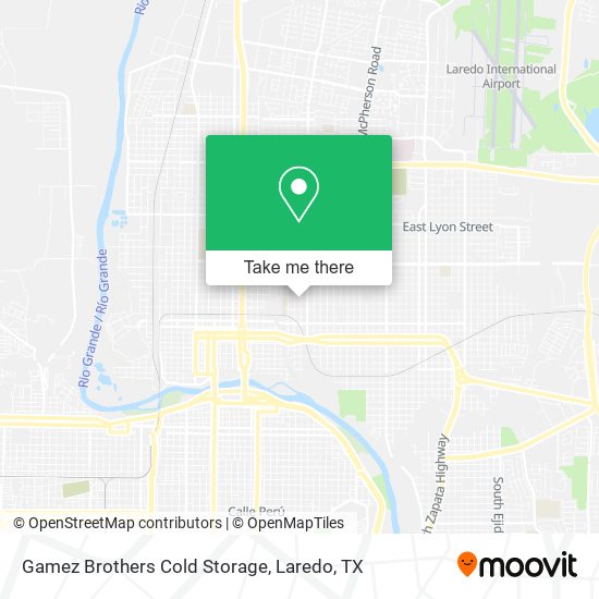 Gamez Brothers Cold Storage map