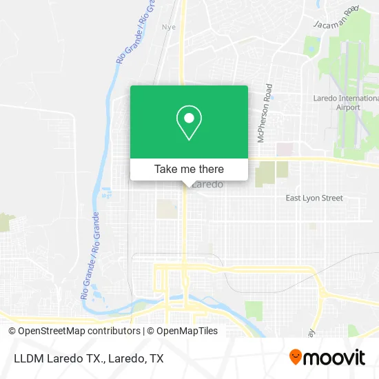 Mapa de LLDM Laredo TX.