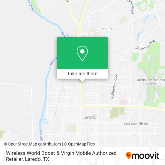 Mapa de Wireless World Boost & Virgin Mobile Authorized Retailer