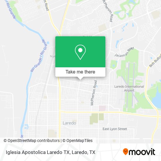 Iglesia Apostolica Laredo TX map