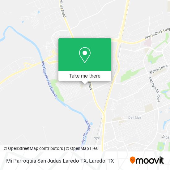 Mapa de Mi Parroquia San Judas Laredo TX