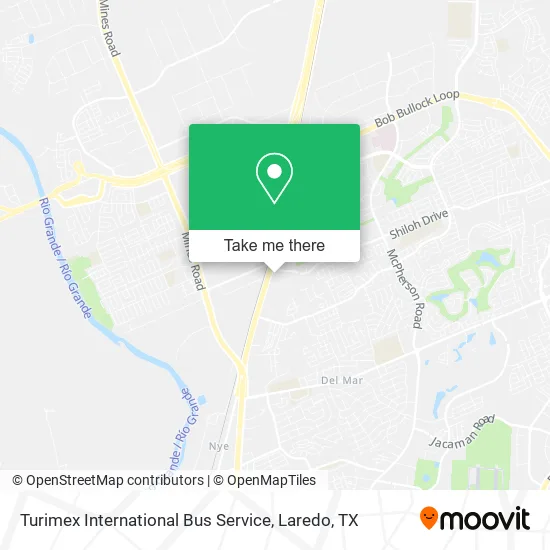 Turimex International Bus Service map