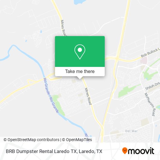 BRB Dumpster Rental Laredo TX map