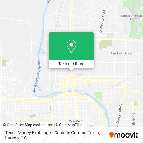 Texas Money Exchange - Casa de Cambio Texas map