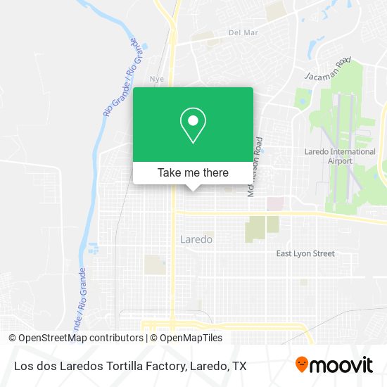 Los dos Laredos Tortilla Factory map