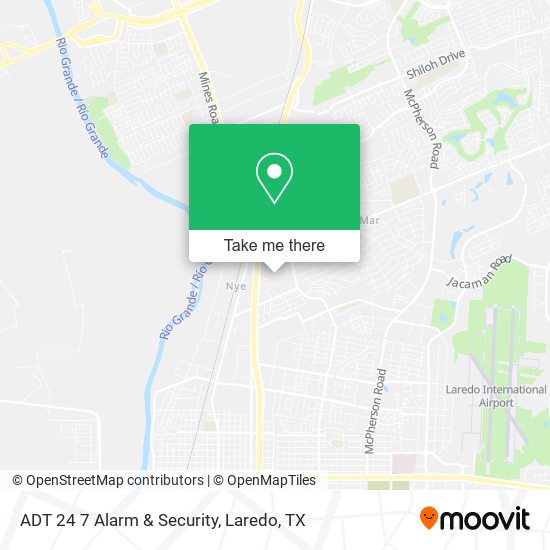 Mapa de ADT 24 7 Alarm & Security