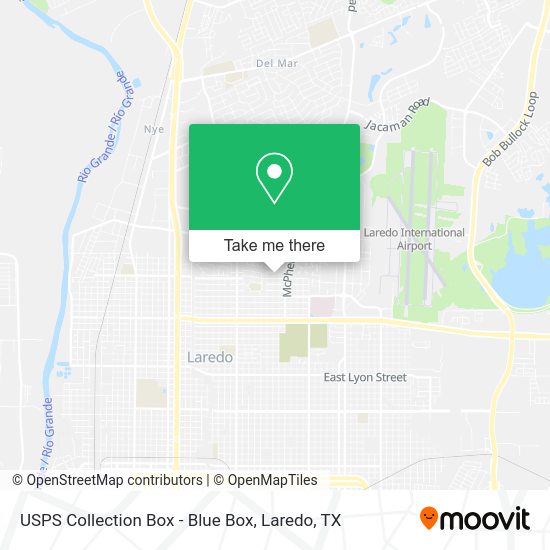 USPS Collection Box - Blue Box map
