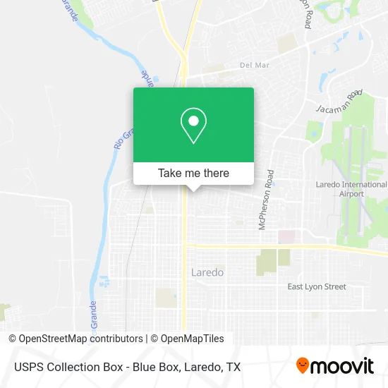 Mapa de USPS Collection Box - Blue Box