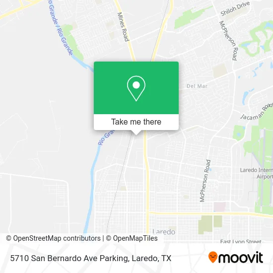 Mapa de 5710 San Bernardo Ave Parking